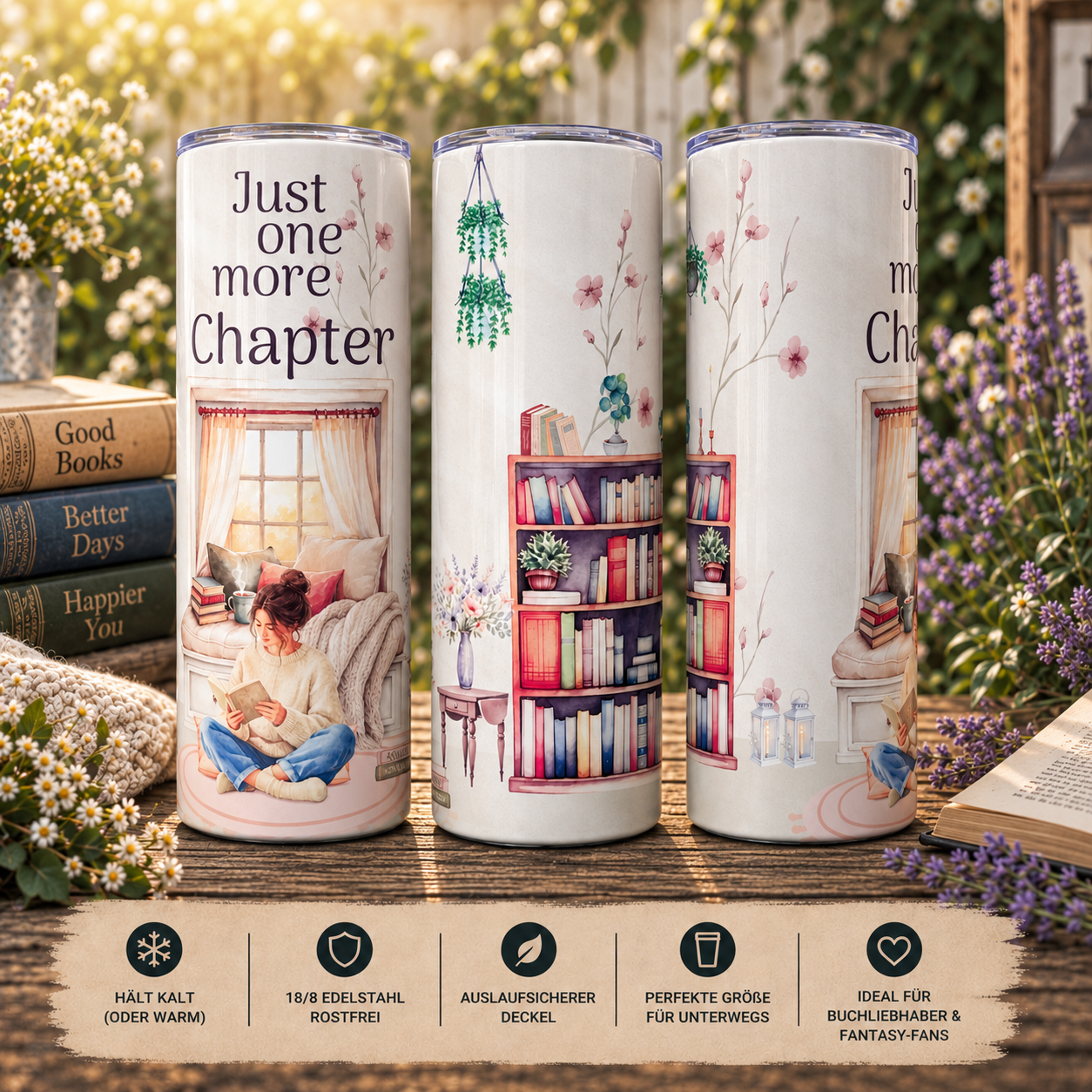 Bookish Thermobecher für Buchliebhaber - Chapter