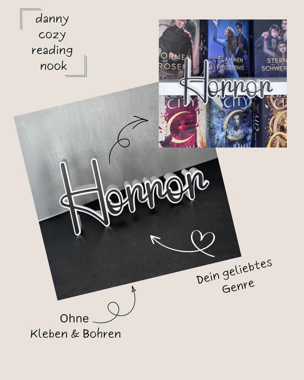 3D Druck Genre "Horror" Deko für dein Bücherregal.