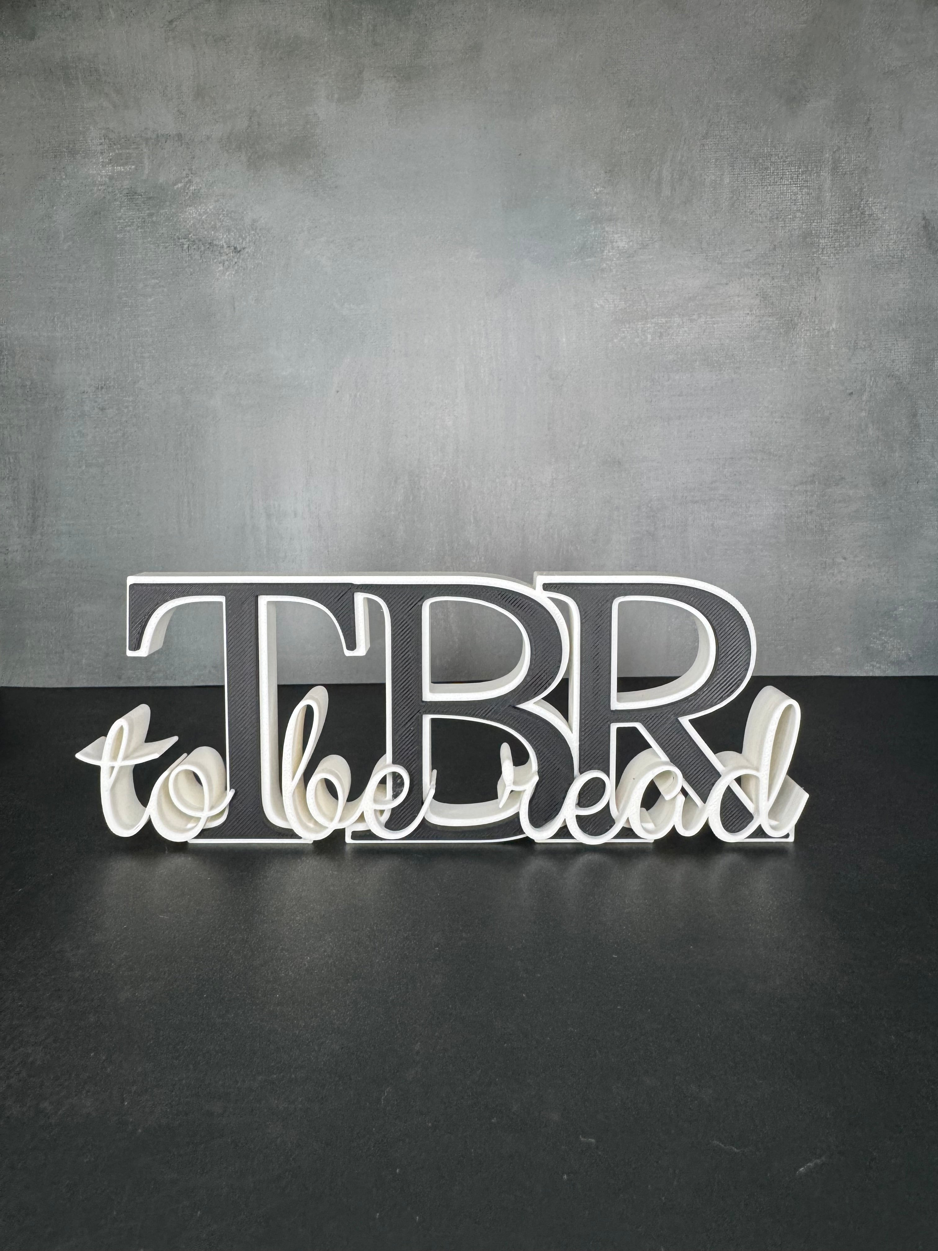 3D Druck TBR - to be read Deko für Leseecke