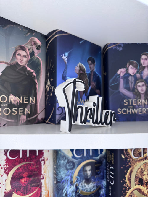 3D Druck Genre "Thriller" Deko für dein Bücherregal.